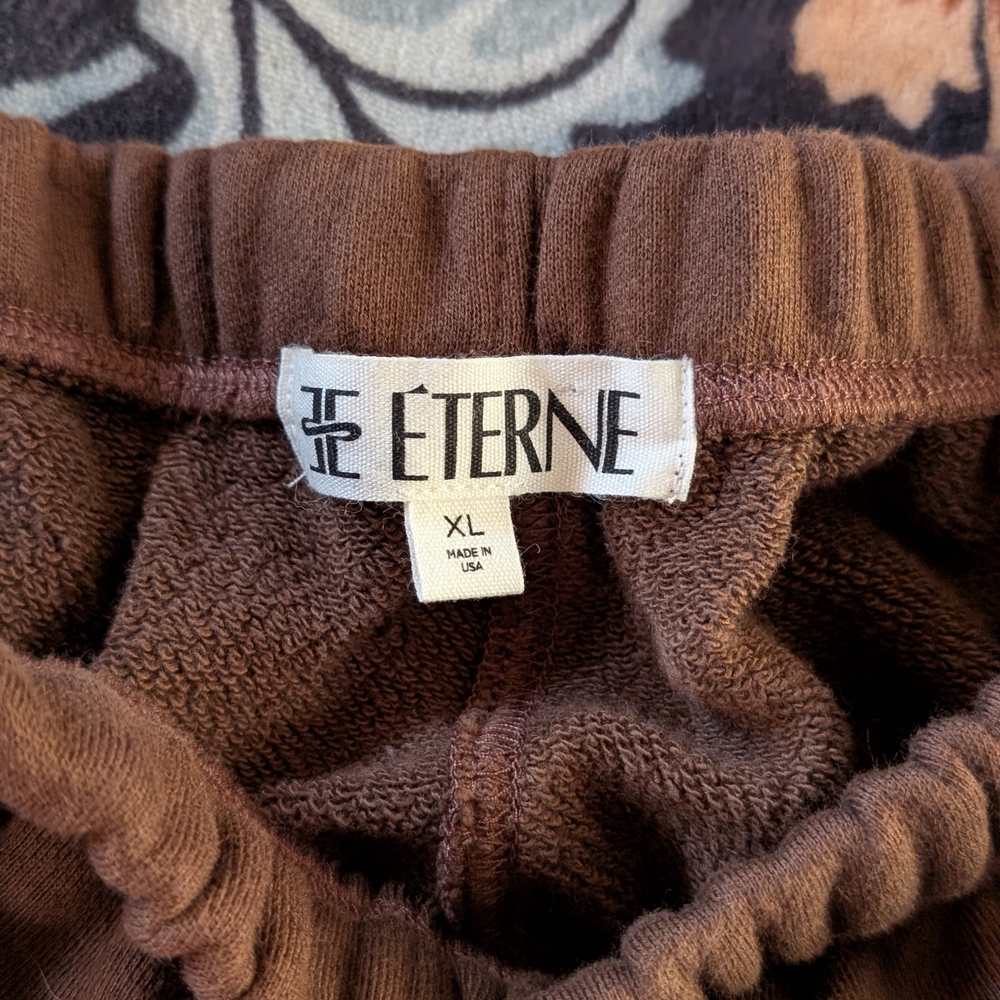 Eterne Chocolate Brown Fleece Joggers - Picture 2 of 4